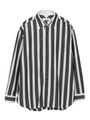 FACETASM BLOCK STRIPE SHIRT CHG-SH-M02/ブラック