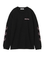 HEART STENCIL SLEEVE BIG LS TEE 2/ホワイト