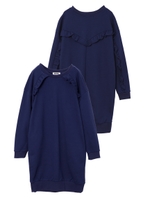 RUFFLE SWEAT DRESS/ネイビー