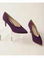 Vカットパンプス/パープル