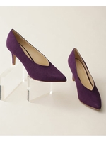 Vカットパンプス/パープル