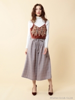 ウエストピンタックガウチョパンツ/ラベンダー