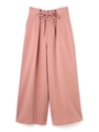 ウエストレースアップワイドパンツ/ピンク(090)