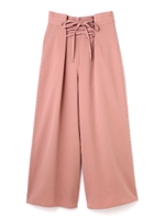 ウエストレースアップワイドパンツ/ピンク(090)