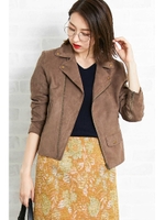 スウェードライダースブルゾン/モカ(050)