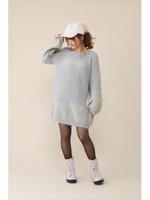 グラデラメニットワンピ/ブルーグレー