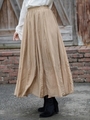 コットンシルクフレアースカート/キャメル
