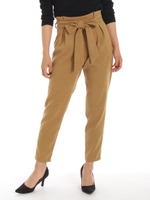 ベルト付タックパンツ/マスタード