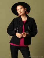 ポイントテープミリタリージャケット/ブラック