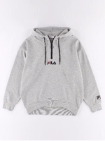 FILA スウェットハーフジップパーカー/杢グレー