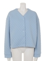 [BED&BREAKFAST]ODD QUILTING Cardigan/BLUE