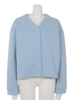 [BED&BREAKFAST]ODD QUILTING Cardigan/BLUE