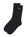 【Joel Robuchon & gelato pique】’スムーズィー’シルクミックスソックス/BLK