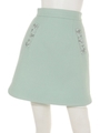 ビジュー付Aラインスカート/ミント