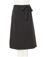 サイドリボンラップスカート/ブラック