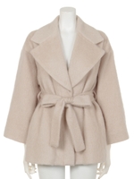 シャギーショートガウンコート/PNK