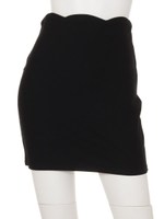 【Latina】スカラップストレッチタイトミニスカート/ブラック(027)