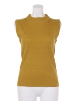 【Marie Hill】リブ編みノースリニット/マスタード