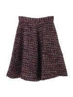 【スカート】ミックスツイードフレアスカート/レッド