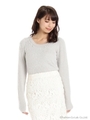 ラメフェザーknit　PO/アイボリー