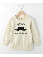 裏毛ボアアップリケプルオーバー/アイボリー(004)