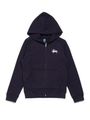 Kids Light Basic Logo Full Zip Hoodie/Navy