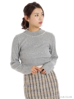 12Gパール付リブニット/ハイ