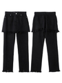 DENIM SKIRT OVERLAY PANTS/インディゴ