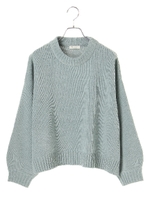 モールヤーンニットプルオーバー/ミント