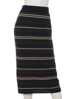 リブラメマルチボーダーニットSK/柄NVY