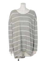 【Ca】カラーボーダーロングスリーブTee/グレー