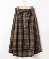 エターミンチェックイレギュラーヘムスカート