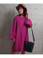 【anap mimpi】ボリュームニットワンピース/ライトグレー(007)