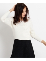 【洗える】エンブロコードニット/ブルー(092)