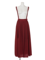 サスペンダー付スカート/レッド