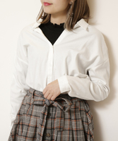 シンプル抜き衿シャツ