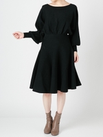 バルーンスリーブニットOP/BLK