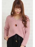 ベロアフェザーニット/グレー(020)