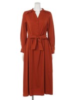 マットサテンフリルショルダーOP/BRN