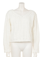 モールKnit VN TOP/WHT