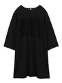 RUFFLE TULLE DRESS/ブラック