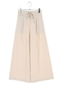 ・レースアップワイドパンツ/ライトベージュ