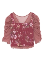 レイヤードギャザートップス/PNK