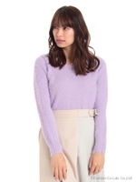 バックシャンネックレス付ニット/ラベンダー