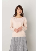 ビジューニット/ピンク(090)