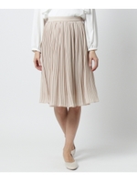 プリーツフレアスカート/ホワイト系(002)