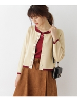 花柄刺繍カーディガン/ライトベージュ(051)