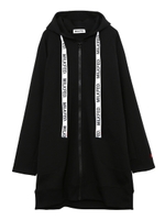 LOGO TAPE HOODED ZIP TOP/ネイビー