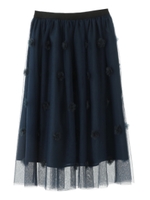 【スカート】３Ｄフラワースカート/グレー