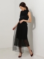 〓○Kaene ドットチュール 2WAY ワンピース / カエン/BLACK